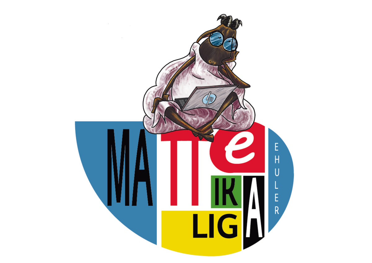 Latxu, la mascota de la Liga, con su ordenador